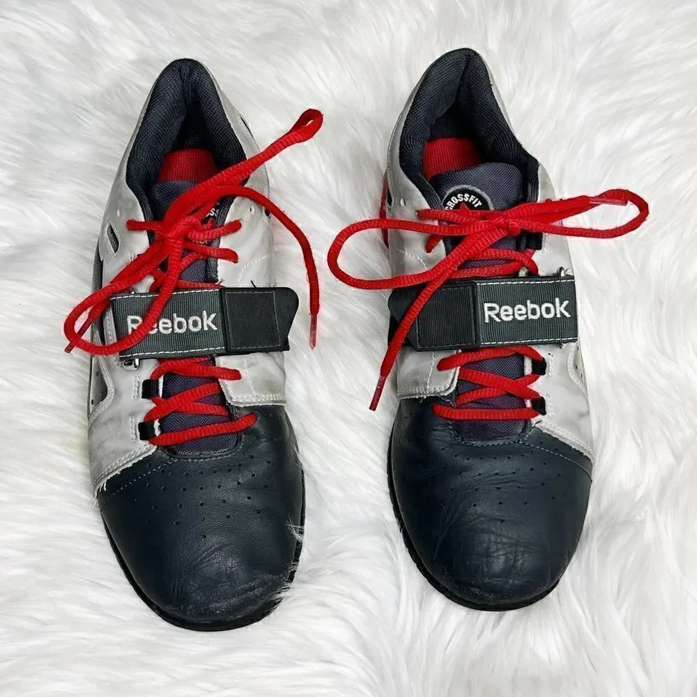 Reebok Crossfit U Form Weightlifter Shoes Grey & Red Size 8
